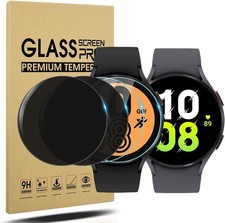 4-Pack Privacy Tempered Glass Screen Protector for Galaxy Watch 44mm Anti-Peepin