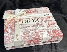 DIOR RED TOILE de JOUY Gift Box Medium Square Ribbon Tissue
