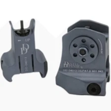 1 Pair Grey D&D Tactical Low Profile Aluminum Alloy Sights Front & Rear Set