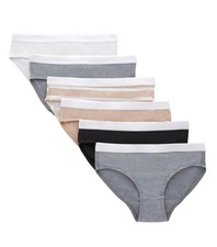 Hanes Originals Girls Tween Stretch Hipster Panties 6 Pair Size 12   No Tags