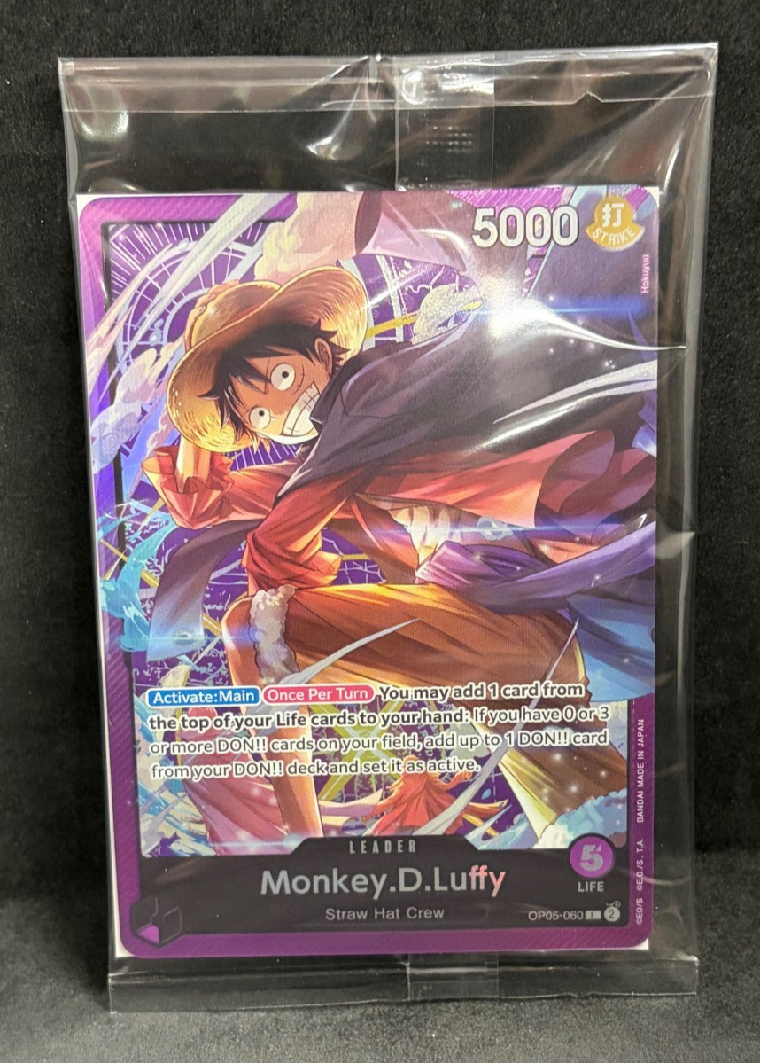 Monkey D Luffy OP05-060 Leader Sound Loader Promo One Piece Card English SEALED