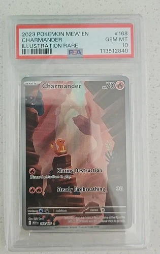 PSA 10 Charmander 168/165 Pokemon 151 Illustration Rare