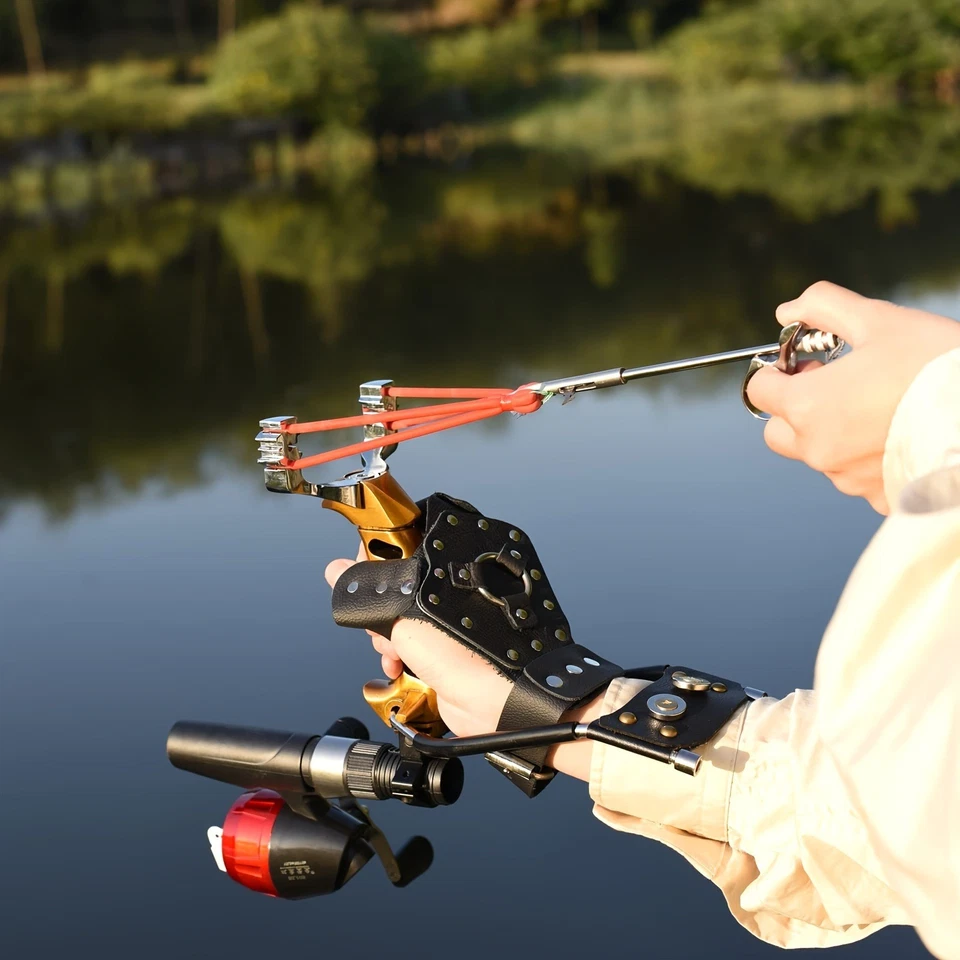 Slingshot,Fishing Slingshot Kit with Reel and 3 Arrowheads,Fishing Slingshot, Wr - Image 4 of 4