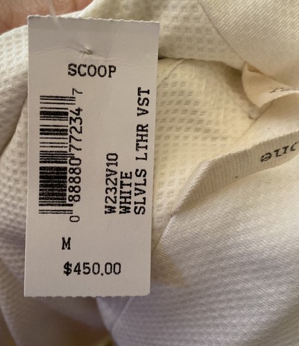 NEW NWT Retail $450 Rag & Bone Womens Medium Off White Vest Leather - Photo 9/11