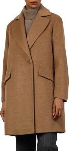 NEW Fleurette Dylan Notch Collar Wool Coat in Camel SZ 12 #W40 - Picture 4 of 10