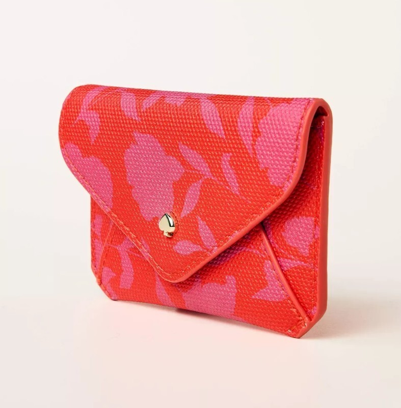 Amazon Cartera Kate Spade Roja Classic Rose Envelope Card Case