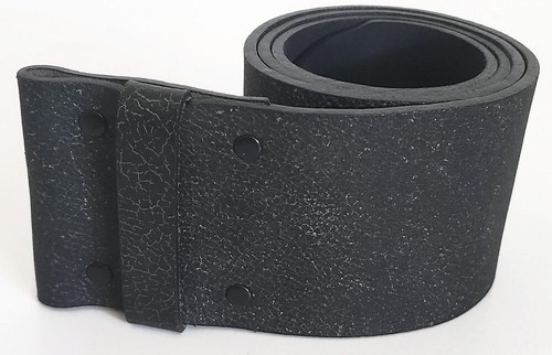 WASHED UP HOLLYWOOD 3” WIDE BLACK DISTRESSED HANDMADE LEATHER BELT SZ MEDIUM 32" - Picture 4 of 4