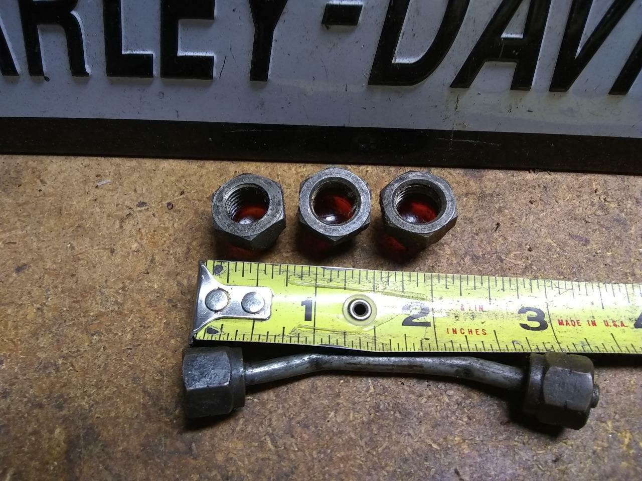 Harley oem 17448-66 RED ROCKER ARM NUTS 62783-66A OVERHEAD OIL LINE SHOVELHEAD 6