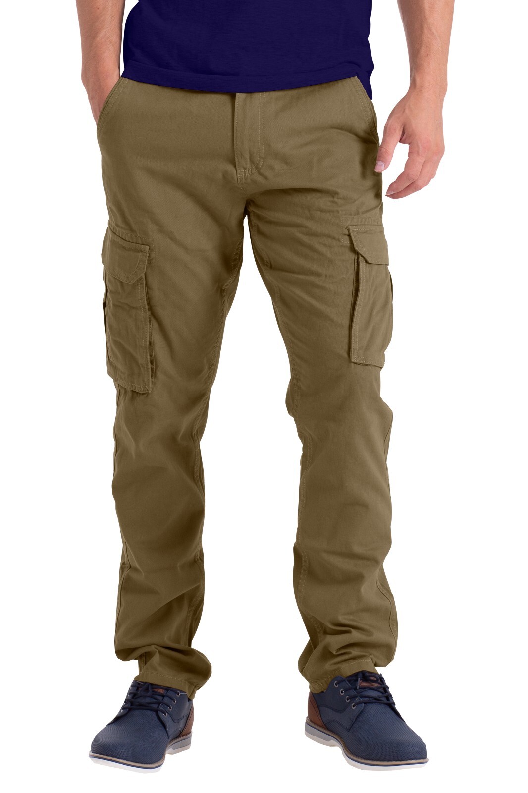 Mens Cargo Combat Work Trousers Size 32-44 Black Khaki Navy Pants