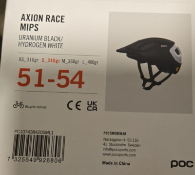 POC Axion Race MIPS Bicycle Helmet Sapphire Purple/Black Small 51-54 NEW
