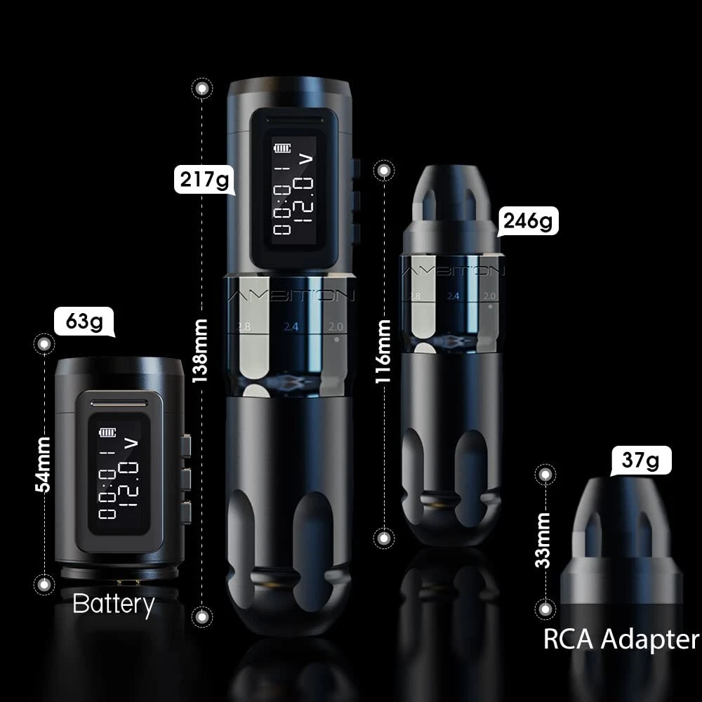 Wireless Tattoo Machine Pen 6 Stroke Length Adjustable 2.0-4.0mm Brushless Motor - product detail image 9