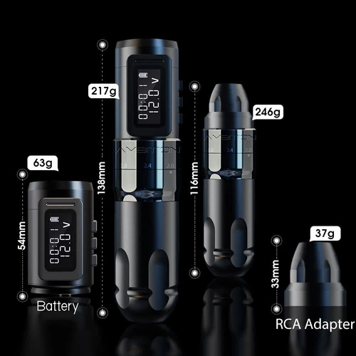 Wireless Tattoo Machine Pen 6 Stroke Length Adjustable 2.0-4.0mm Brushless Motor image 9