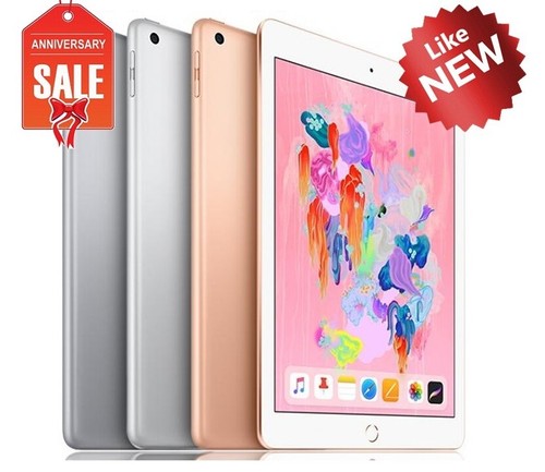 Apple iPad 6th 9.7" 2018 Wifi or Unlocked - 32GB 128GB - Gray Silver Gold - Picture 2 of 8