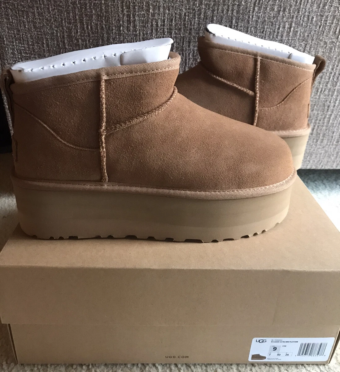 Authentic New Ugg Ultra Mini Platform Boots Women's Size 9, Sold-out  Chestnut!