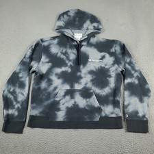 Champion Sweater Womens Large BlueTie Dye Pullover Hoodie Sweatshirt