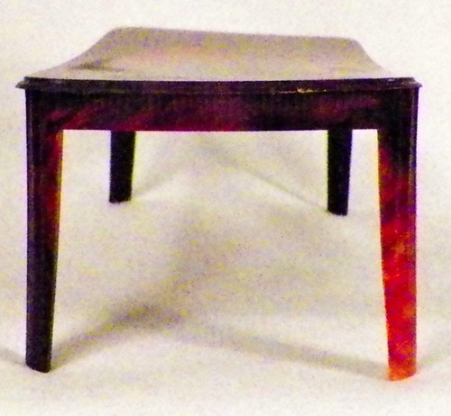Dining Room Table Dollhouse Miniature Furniture Marbleized Plastic Vintage #2 - Picture 2 of 4