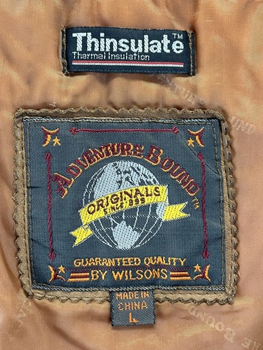 Vtg Adventure Bound By Wilson’s Leather Jacket Sz L GUC Sherpa Collar Detachable - Picture 7 of 11