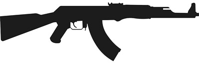 Kalashnikov Sticker 29x9 Cm GROß AK 47 74 Aufkleber Waffen Gewähr Gun