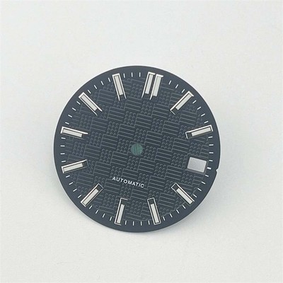 28.5mm Zifferblatt grün leuchtend Uhrenzubehör Teile passen NH35A/4R35 Uhrwerk