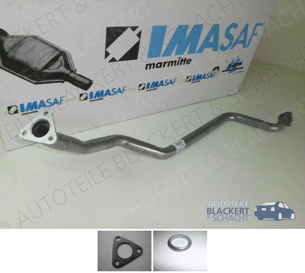 Imasaf Auspuff Hosenrohr + Dichtungen für BMW 3Er E21 320-6 + 323 I Links-image
