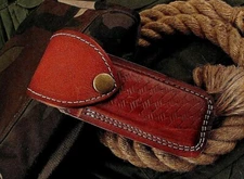 5" Dark Brown Leather Sheath for Buck 110 Pocket Folding Knife Pouch Cover