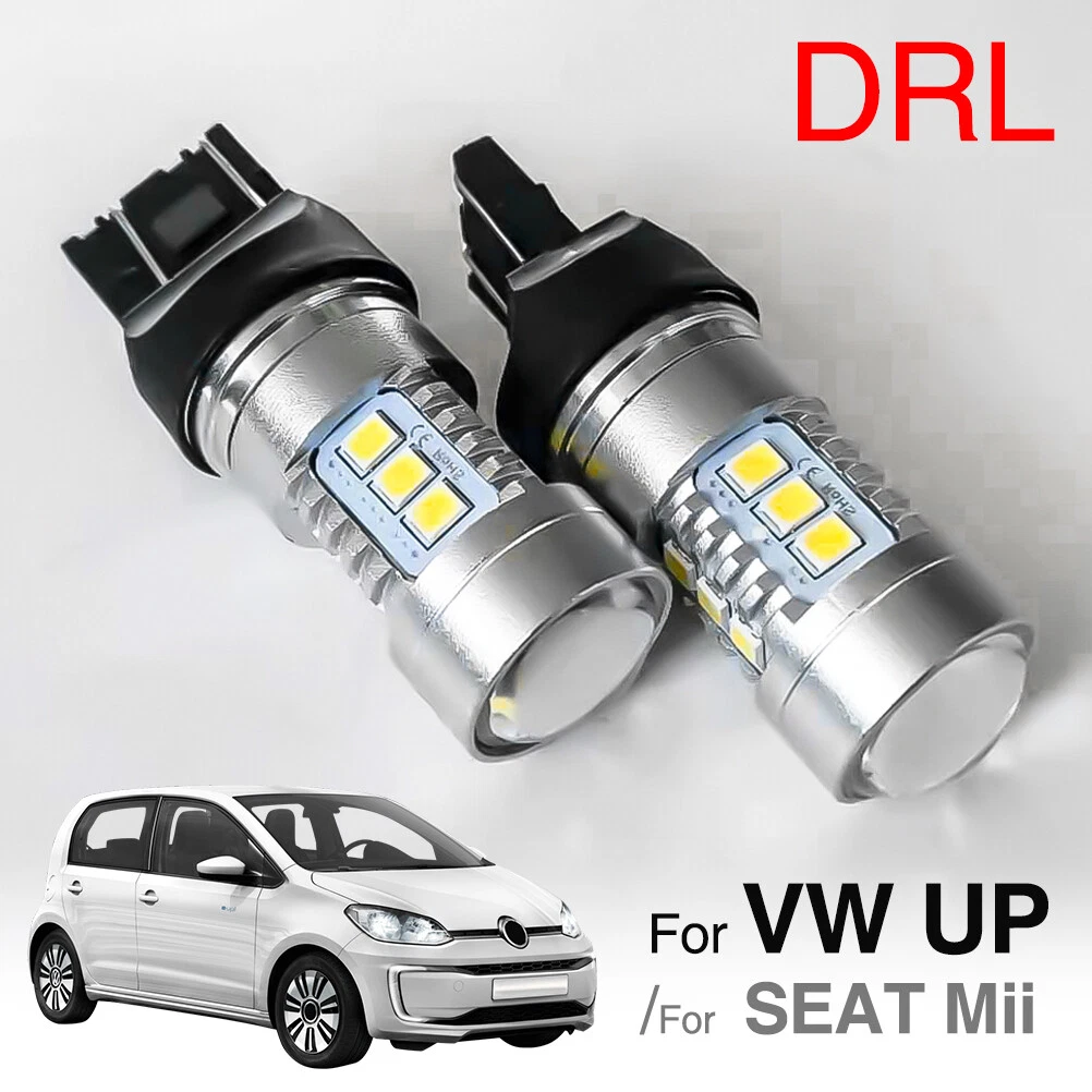 2x Daytime Running Lights For VW Up For Seat Mii 7443 T20 W21 5W DRL Bulbs