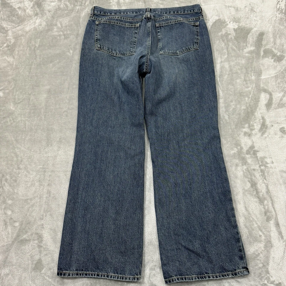 Pantalones de mezclilla Urban Pipeline para hombre 36x30 azul relajado corte bota lavado oscuro bolsillo trabajo Foto 2 de 4