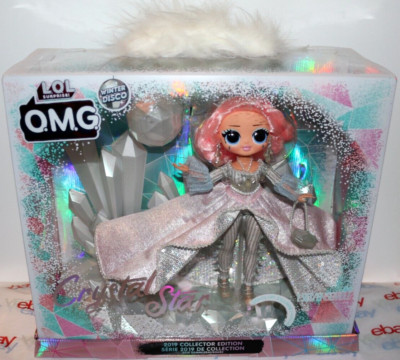 LIMITED EDITION LOL OMG SURPRISE WINTER DISCO CRYSTAL STAR DOLL + LIGHT UP STAND