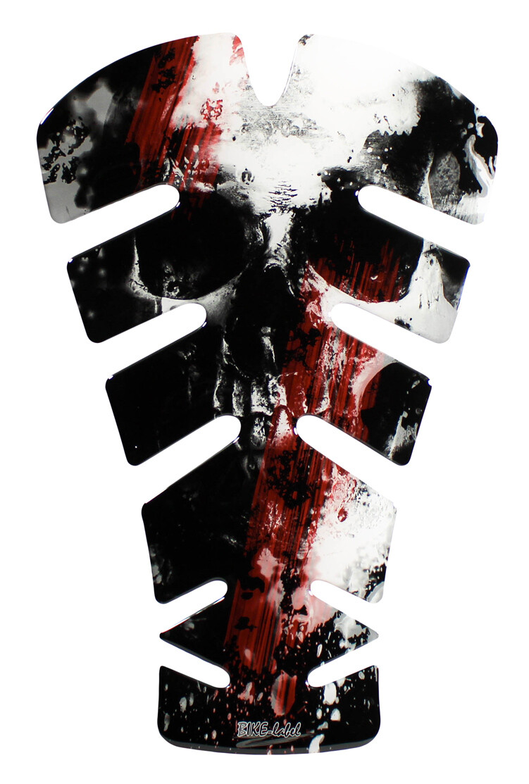 Motorcycle tank pad 3D gel sticker skeleton skull paint protection film: shap...