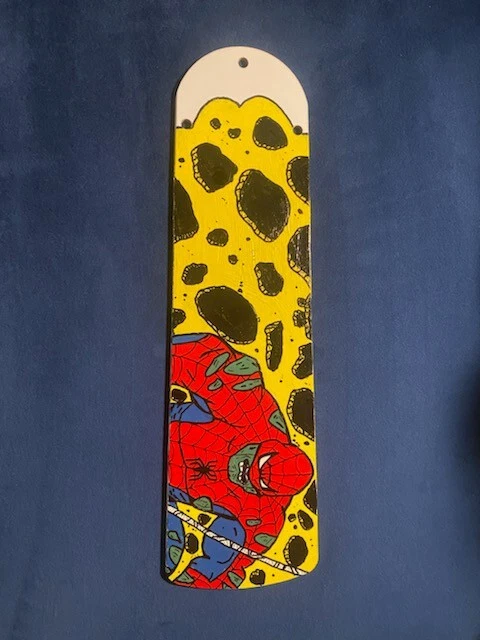 Custom Spiderman Mainstays 42 inch Hugger Indoor Ceiling Fan With Light - White - Image 3 of 4