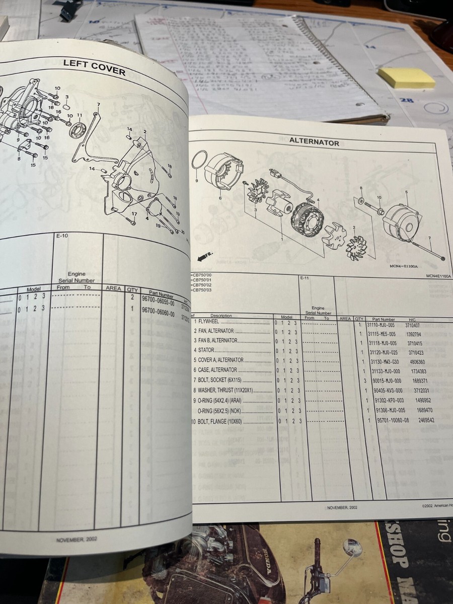 【123】様 OEM HONDA Nighthawk 750 CB750 2000-01-02-03 Parts catalog book