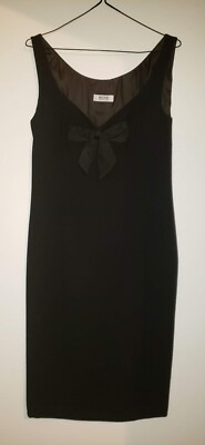 Moschino Cheap And Chic Vintage Sleeveless Wool Sheath Little Black Dress ~ US 8