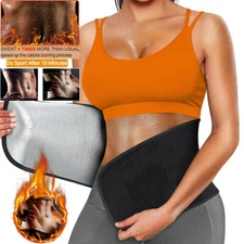 Weight Loss Sweat Waist Trimmer Belt Work Out Body Shaper Wrap Fat Burn Band USA