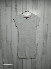 TOMMY HILFIGER ZELA Sweater Dress Cable Knit Wool/Angora Blend S