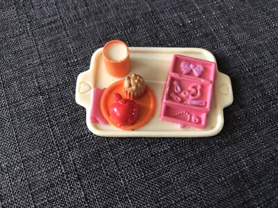 Fisher Price Loving Family Dollhouse Girls Snack Food Tray Jewelry Box Apple 