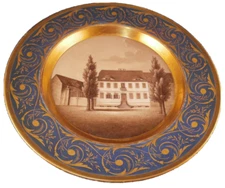Antique 19thC KPM Berlin Porcelain Scenic Scene Plate Porzellan Teller Szene