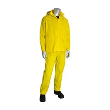 Heavy Duty Yellow Rain Suit 3pc–Waterproof Slicker - Size 4 XL