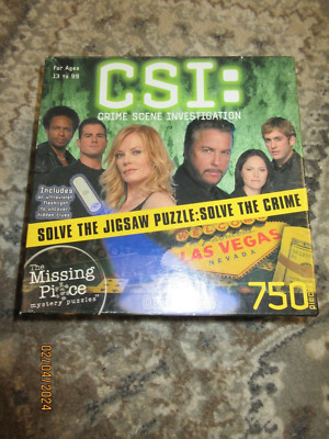 CSI: Crime Scene Investigation Stabbing Pain 750 pc. Jigsaw Puzzle w/ UV LIGHT!!