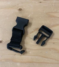 Nash 1" Side Release Buckle with Webbing & Slick Clip | Goal Goalie Pad Repair