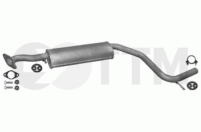 Silencieux Intermédiaire Neuf Pour Ford Focus 1.6 99cv (1998-2004) - Marque BFC, Garantie 2 Ans