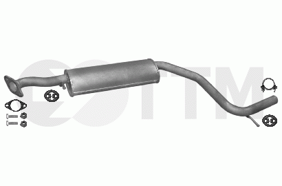 Silencieux Intermédiaire + Kit Pour Peugeot 206 CC 2.0 138cv (2000-2007) - BFC 2 Ans Garantie