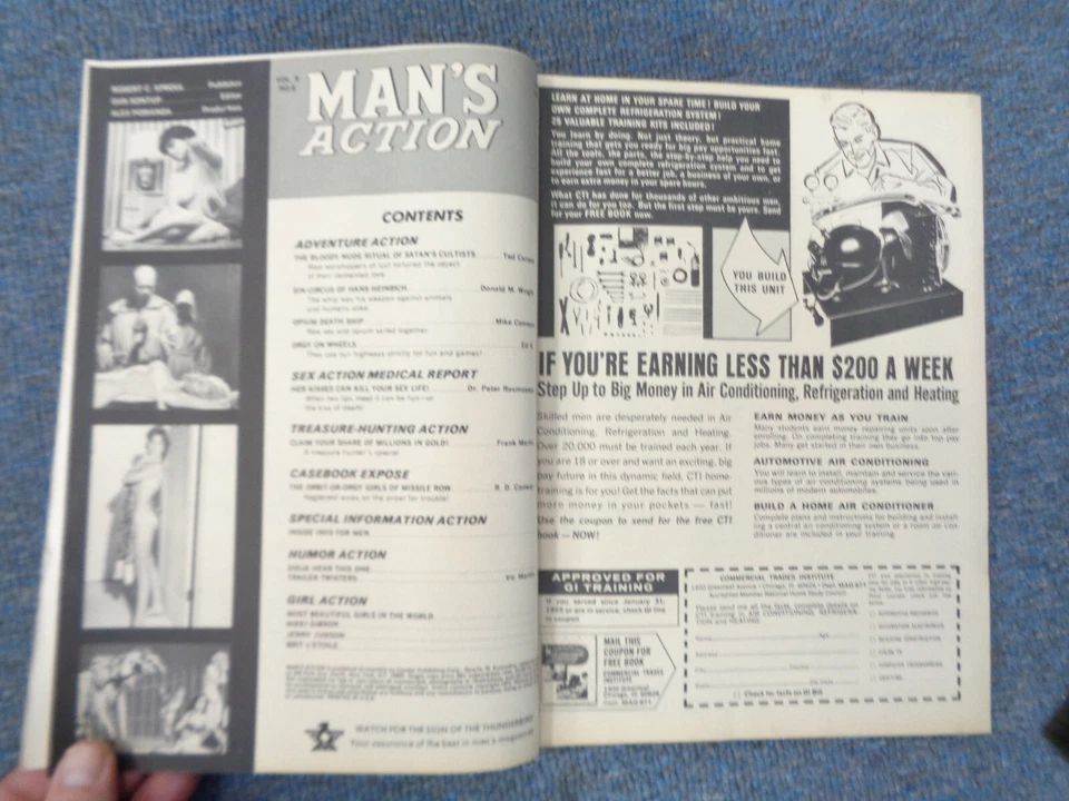 Man's Action Magazine JULY 1971 Adventure Pulp Rescued Tortured Lady Cover - Image 4 of 4