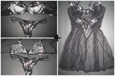 Lot De 4 Soutiens-gorge Victoria's Secret Dream Angels - Brodé Noir & Blanc - Tailles 34C/36D - Neuf Avec étiquettes