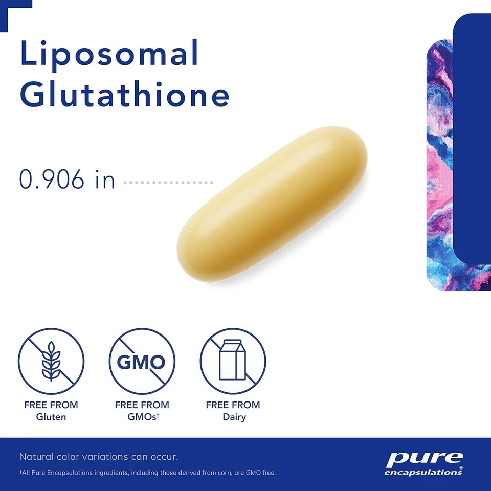 Pure Encapsulations Liposomal Setria Glutatión, Desintoxicación Hepática, 60ct, Exp 01/27 Foto 3 de 4