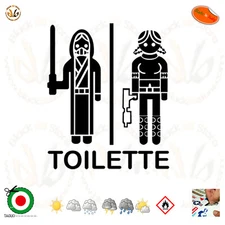 Star Wars obi wan kenobe amidala bathroom sticker pvc cropped wall stickers