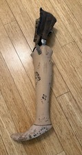 Vintage Right Leg Prosthesis Artificial Prosthetic Oddity Steampunk Display
