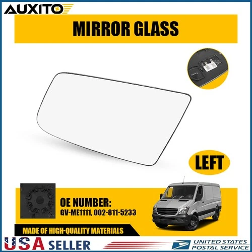 Left Hand Side Heated Mirror Glass Fit For Mercedes Sprinter 2500 Van 2010-2018