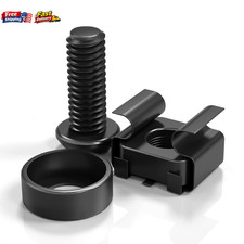 50 Pack M6 x 16mm Rack Mount Cage Nuts Screws and Washers for Server Cabinet