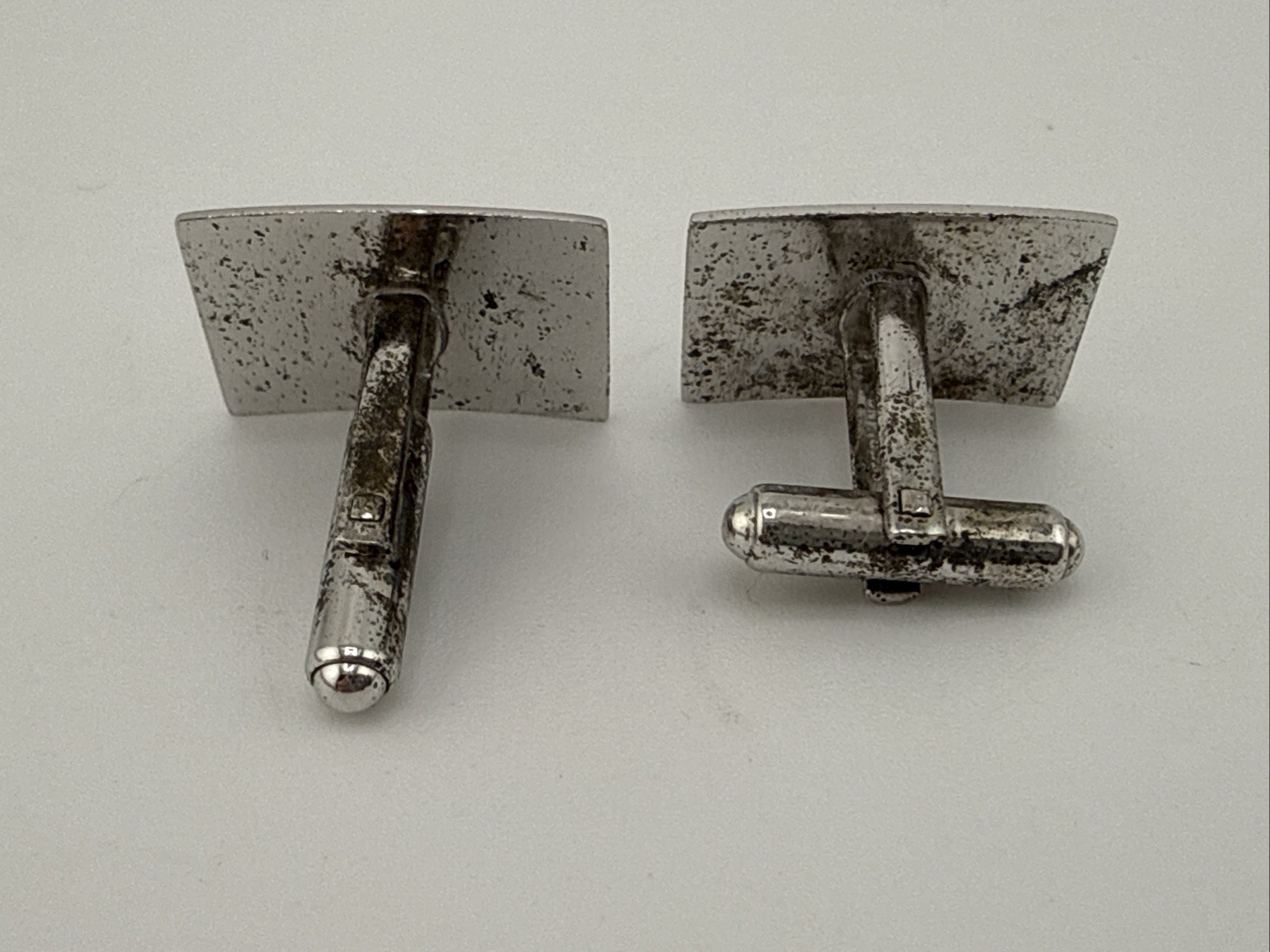 Stylish Vintage Rectangular Sterling Silver Cuffl… - image 2