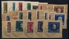 Field Post Serbia 1916 22-42 Compl. Set, on letter pieces, KW: 180,-€+
